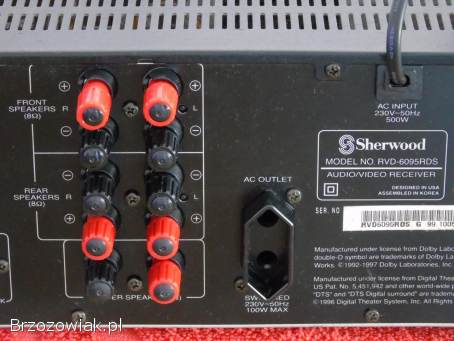 Wzmacniacz z radiem Sherwood AVD-9065RDS sprawny 500 wat.  DOSTAWA