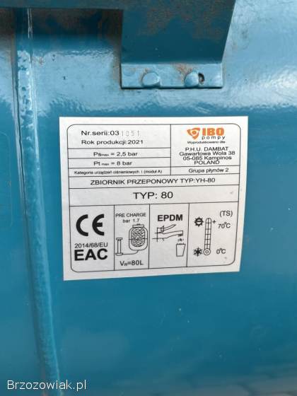 Zestaw hydrofor MH 1300 INOX + zbiornik 80L