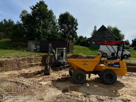 Usługi Minikoparką Krosno -  Odwodnienia -  Roboty Ziemne -  Koparka
