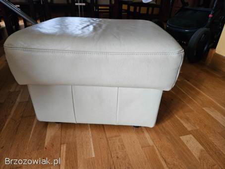 Narożnik skórzany i pufa skórzana