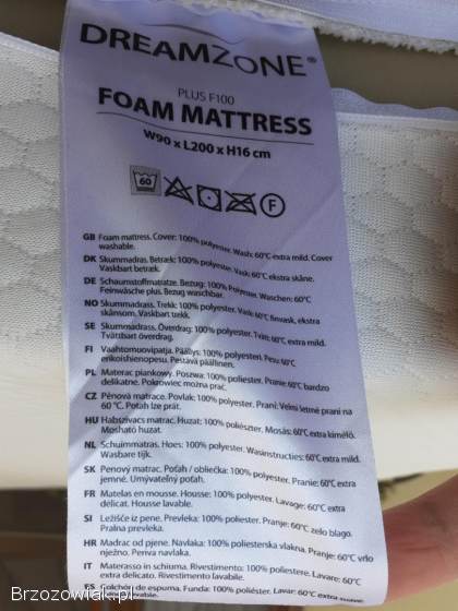 Materac do łóżka rehabilitacyjnego 200 x 90 cm,  piankowy.