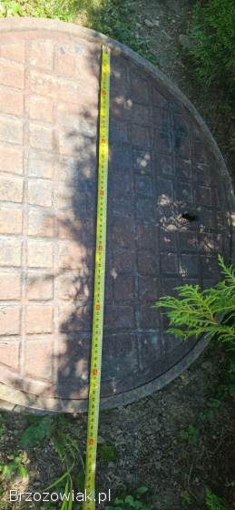 Właz okrągły z pokrywą -  żeliwny