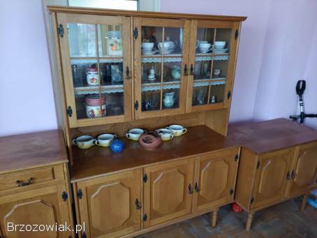 Drewniane meble komplet PRL