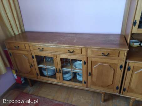 Drewniane meble komplet PRL