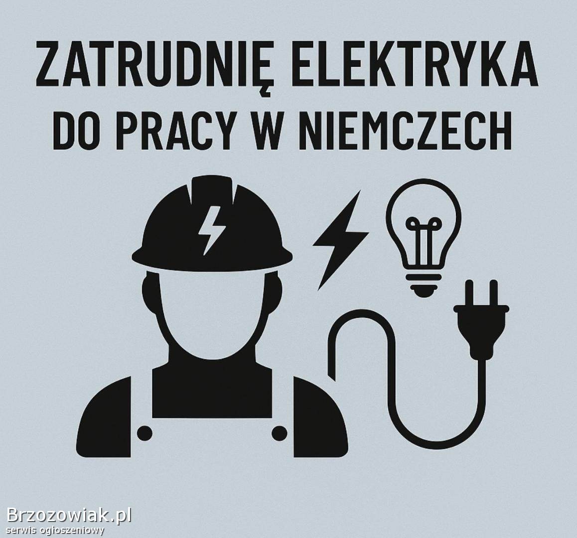 Elektryk/pomocnik elektryka,  przyjmę do pracy w Niemczech (Bawaria)