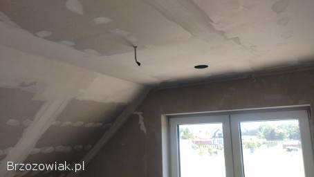 Sufity podwieszane,  szpachlowanie,  poddasza