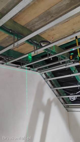 Sufity podwieszane,  szpachlowanie,  poddasza