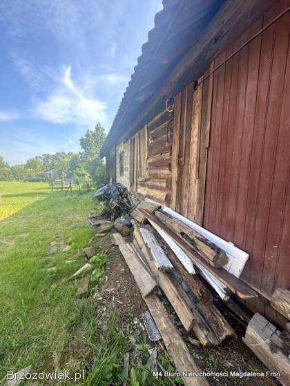 Drewniany dom w Chorkówce na 13 ar działce.
