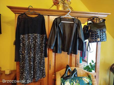 Sukienka i żakiet 48 z plecakiem