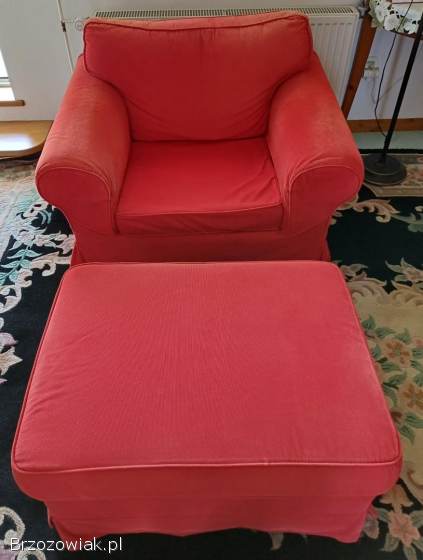 IKEA Fotel z podnóżkiem EKTORP