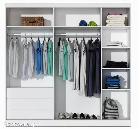 Szafa przesuwna TUNIS 200 i 250 w połysku -  Promocja!