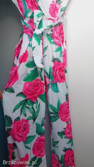 Kombinezon damski kwiaty XS S M Nowy kwiaty