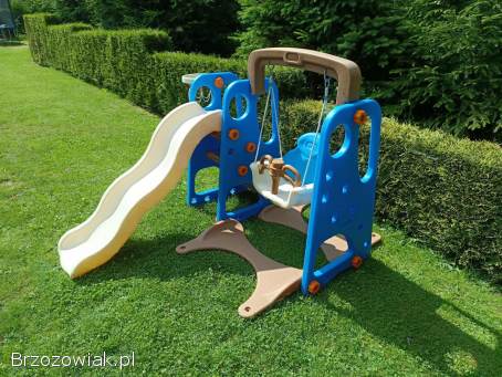 Plastikowy plac zabaw dla dzieci 3w1