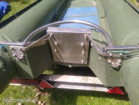 Ponton z twardym dnem,  mocowanie na silnik + przyczepka