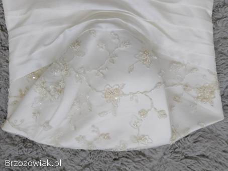 Suknia ślubna mini ecru r.  38