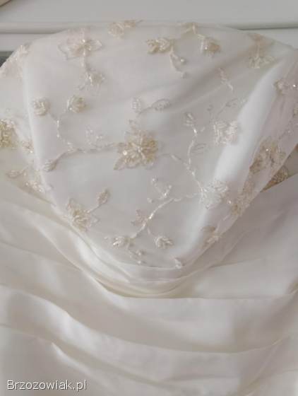 Suknia ślubna mini ecru r.  38