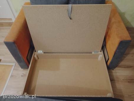 Rozkładana sofa z funkcją spania i pojemnikiem na pościel – BRW