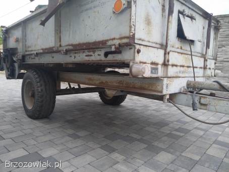 Rozrzutnik obornika 2,  5 tony,  przyczepka 1-osiowa