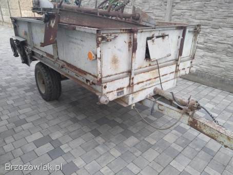 Rozrzutnik obornika 2,  5 tony,  przyczepka 1-osiowa