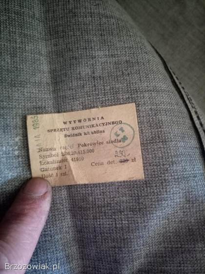 Pokrowiec na siedzenie Wsk 125 prl oryginał jak nowy