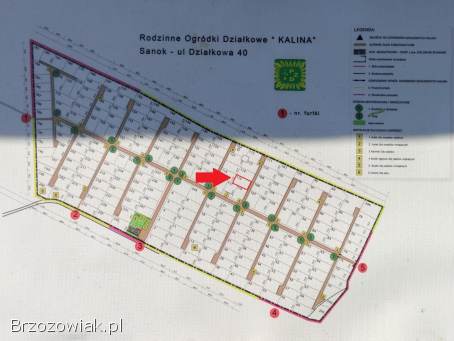 Działka rekreacyjna wypoczynkowa na sprzedaż „ROD Kalina” Sanok