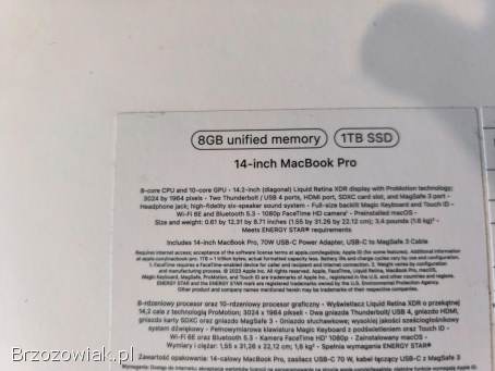 MacBook Pro 14 M3 A2918 nieużywany