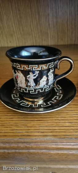 Grecka pozłacana porcelana