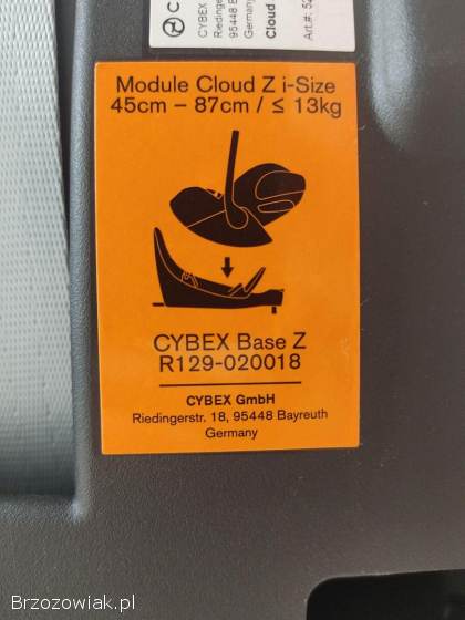 Fotelik Cybex Cloud Z I-size 0-13kg