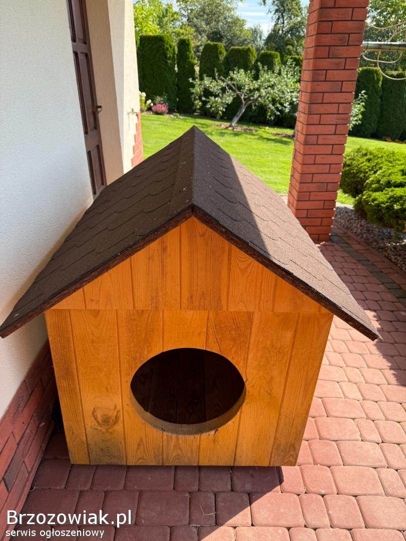 Solidna,  ocieplana buda dla psa – zdejmowany dach,  drewniana podłoga