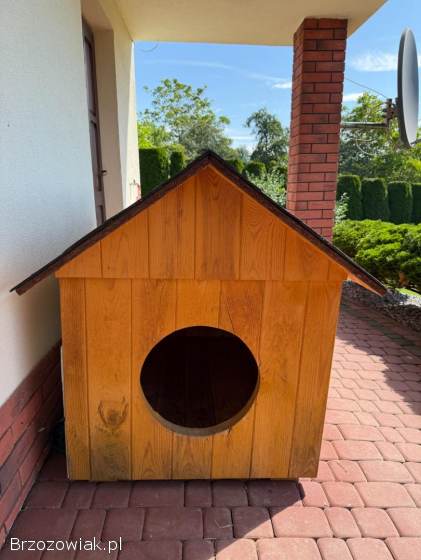 Solidna,  ocieplana buda dla psa – zdejmowany dach,  drewniana podłoga