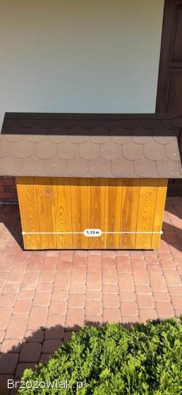 Solidna,  ocieplana buda dla psa – zdejmowany dach,  drewniana podłoga