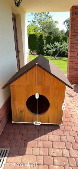 Solidna,  ocieplana buda dla psa – zdejmowany dach,  drewniana podłoga