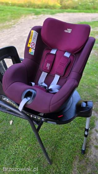 Fotelik BRITAX ROMER M I-SIZE SICT Inside,  burgund,  baza,  super stan!