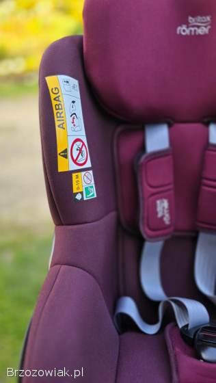 Fotelik BRITAX ROMER M I-SIZE SICT Inside,  burgund,  baza,  super stan!