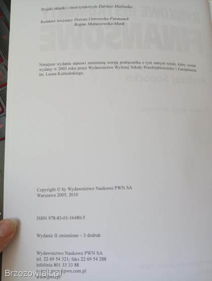 Rynkowe instrumenty finansowe Andrzej Sopoćko PWN