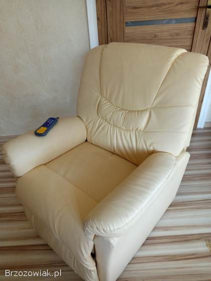 Fotel skórzany z funkcją masażu