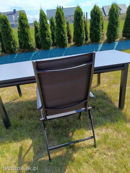 Stół ogrodowy plus sześć krzeseł/ poduchy na krzesła gratis