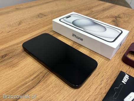 Okazja!  Piękny Iphone 15 -  Czarny!  Super Stan!  Gwarancja!