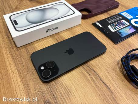 Okazja!  Piękny Iphone 15 -  Czarny!  Super Stan!  Gwarancja!