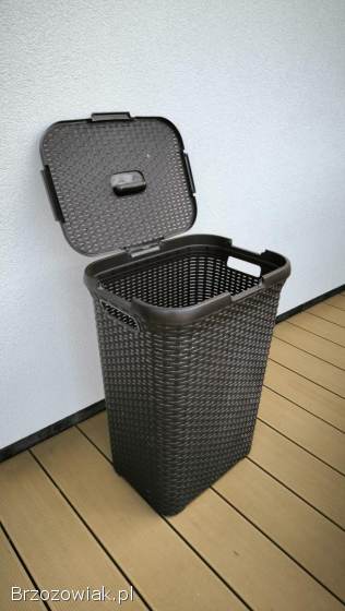 Kosz na pranie -  Rattan Style brązowy 60l