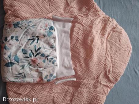 Rożek bawełniano muślinowy w kwiatki