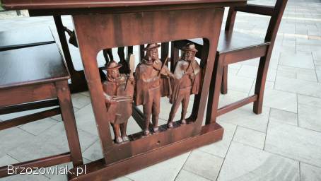 Meble rzeźbione góralskie,  folkowe