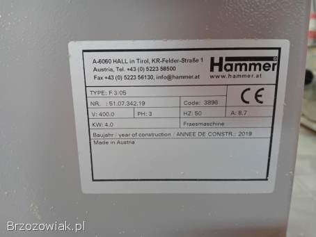 Frezarka Hammer F3 + posów Felder