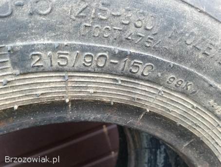 Opony Uaz 2 sztuki 215/90 R15C Przyczepka Dwukółka