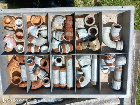 Kolana trójniki Złączki instalatorskie ocynkowane czarne,  ocynk miedź kształtki