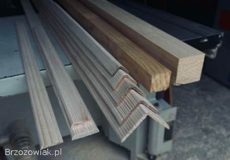 Listwy wykończeniowe PRODUCENT kątowniki,  listwy płaskie,  kantówka strugana 35x3