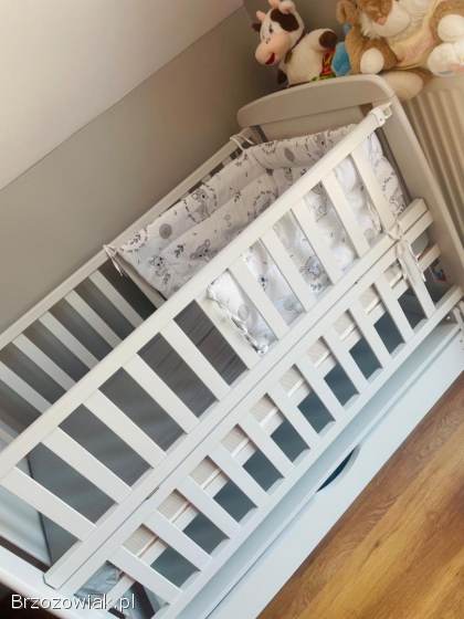 Łóżeczko bujane z materacem jak NOWE