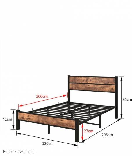 Metalowa rama łóżka 120x200