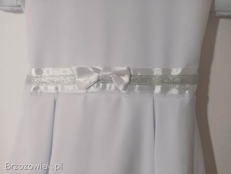 Elegancka sukienka komunijna z bolerkiem i torebką