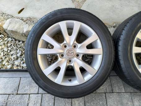 Alufelgi 16 5x114.  3 opony letnie 205/55R16 Mazda Mitsubishi Kia Toyota